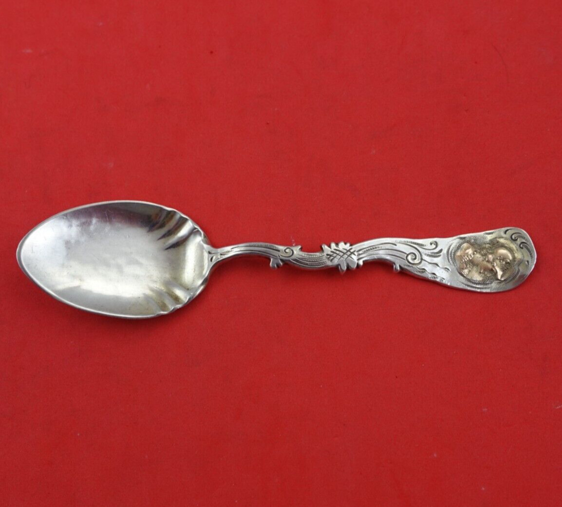 Medallion aka Etruscan aka Homeric by Shiebler Sterling Ice Cream Spoon w/ Gold