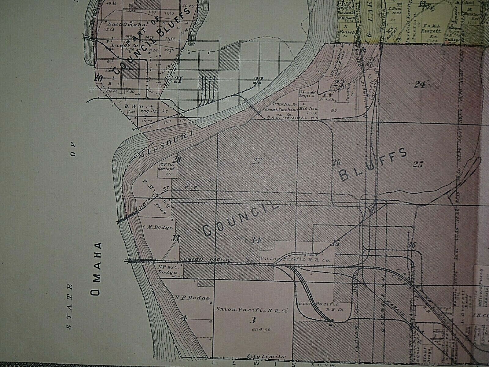 1902 Plat Map ~ GARNER & KANE Twp. POTTAWATTAMIE Co. IOWA ~ Ancestry Genealogy