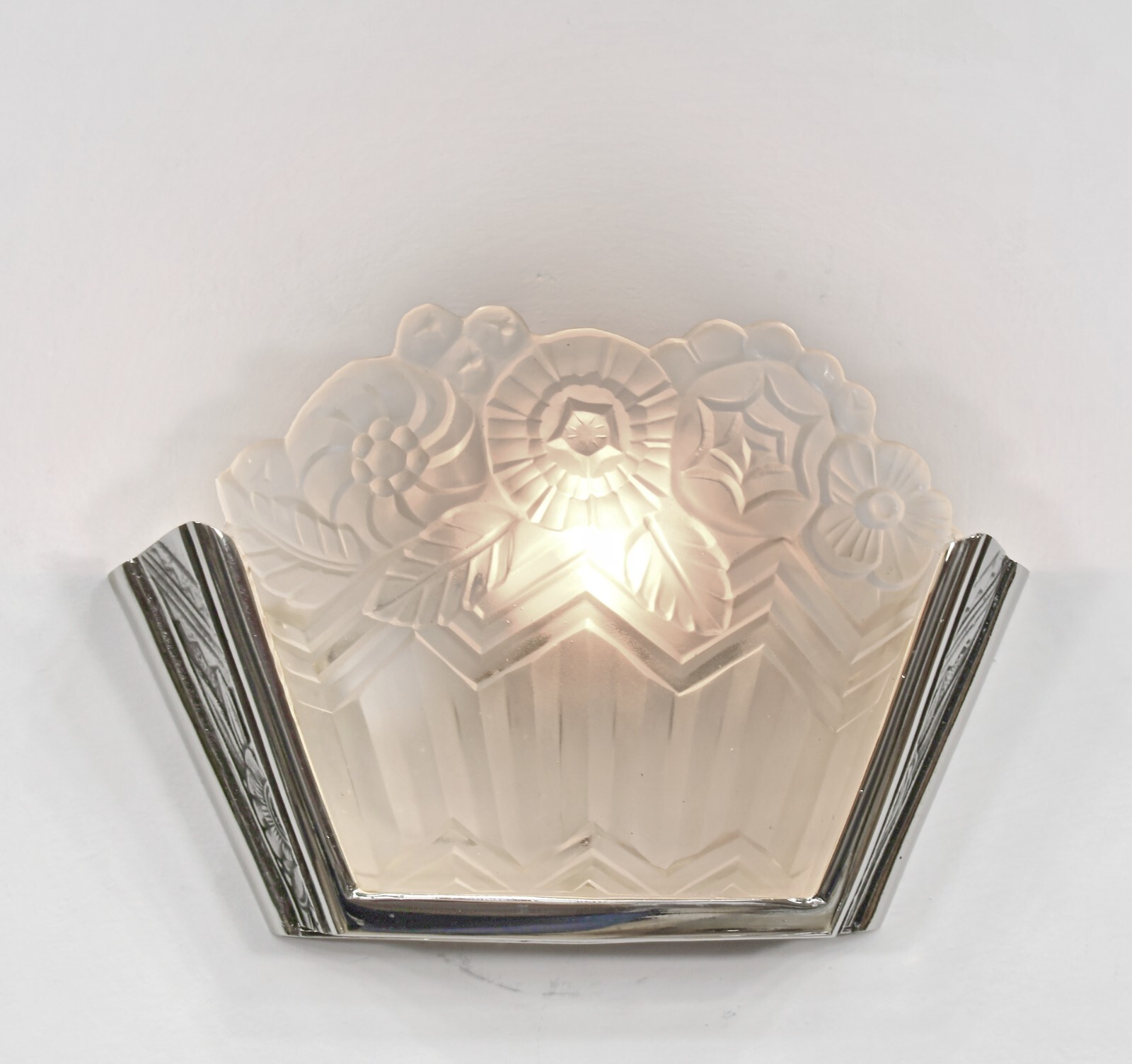 PAIR 1930 FRENCH ART DECO WALL SCONCES BY NOVERDY ….. lights muller era france