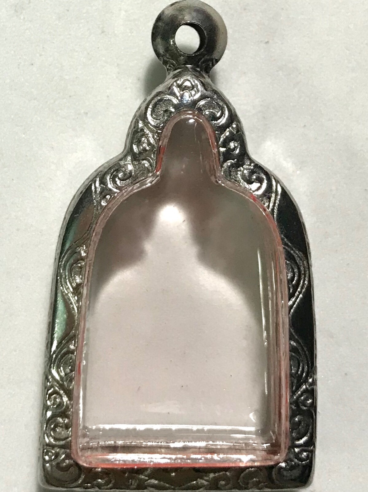 STAINLESS STEEL CASE/CASING AMULET PHRA LP THAI BUDDHA PENDANT C1092 h3.7 w2.4cm