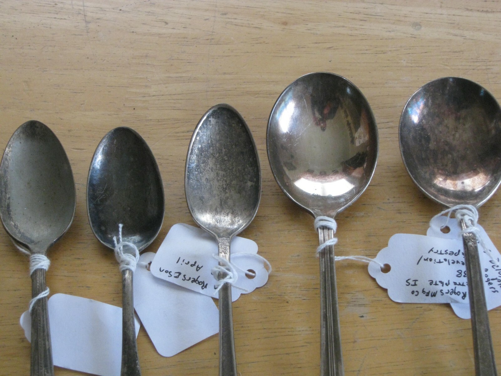 Vintage/Antique Rogers Silverplate Spoon Collection 9 Pieces