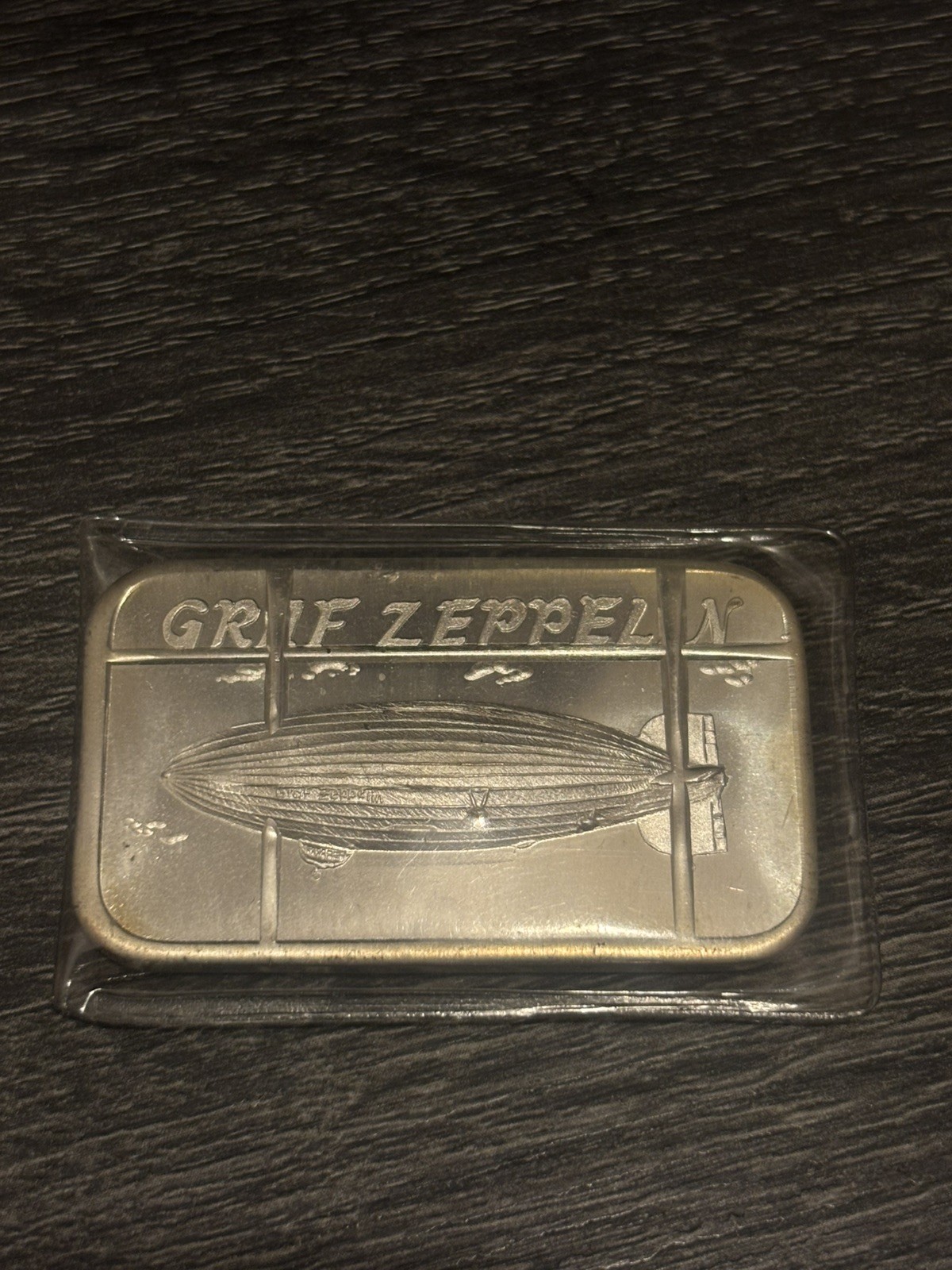 Graf Zeppelin Europe-Pan-America Canceled Vintage 1oz Silver Bar Very Rare SN 42