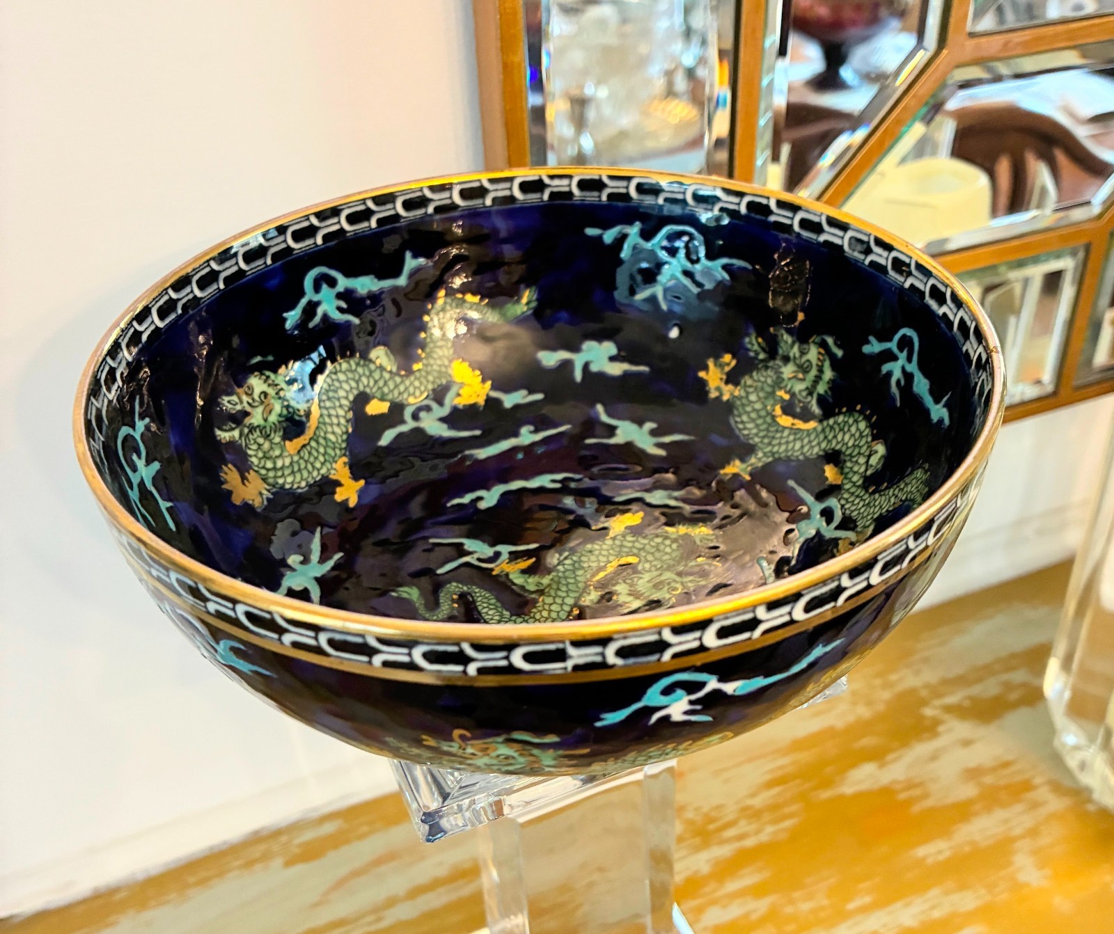Vintage Dragon Lustre Bowl Coronaware S. Hancock & Sons, England