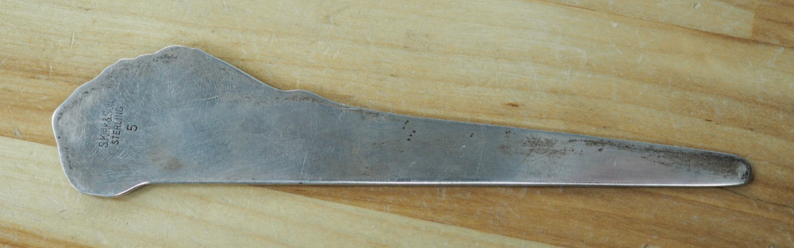 S. Kirk & Son Sterling Floral Repousse Ruler/Letter Opener ~No Monogram!