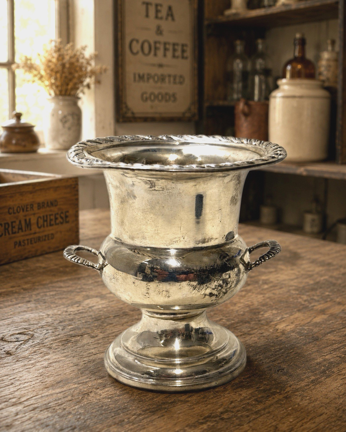Vintage Preisner Sterling Weighted Footed Urn Vase Trophy Form 2 Handles