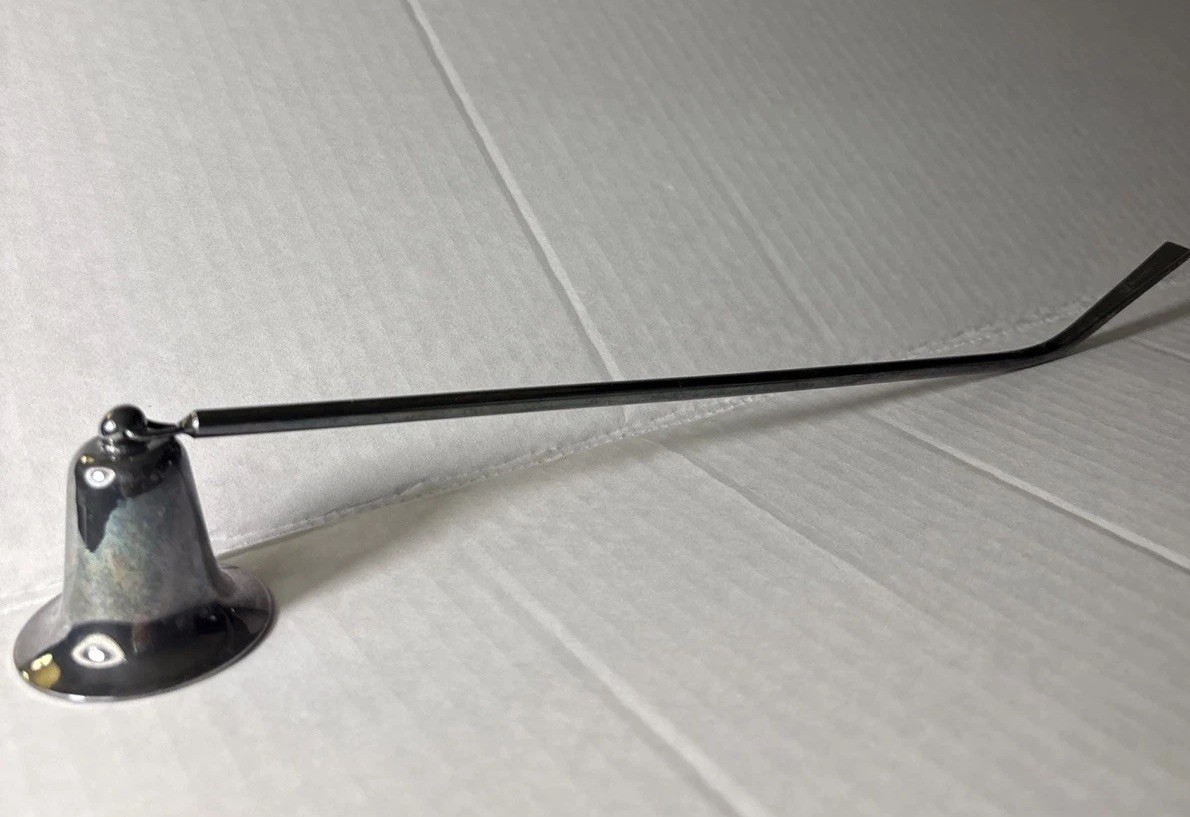 Hans Jensen Denmark 884 Silver Plated Candle Snuffer Vintage Elegant