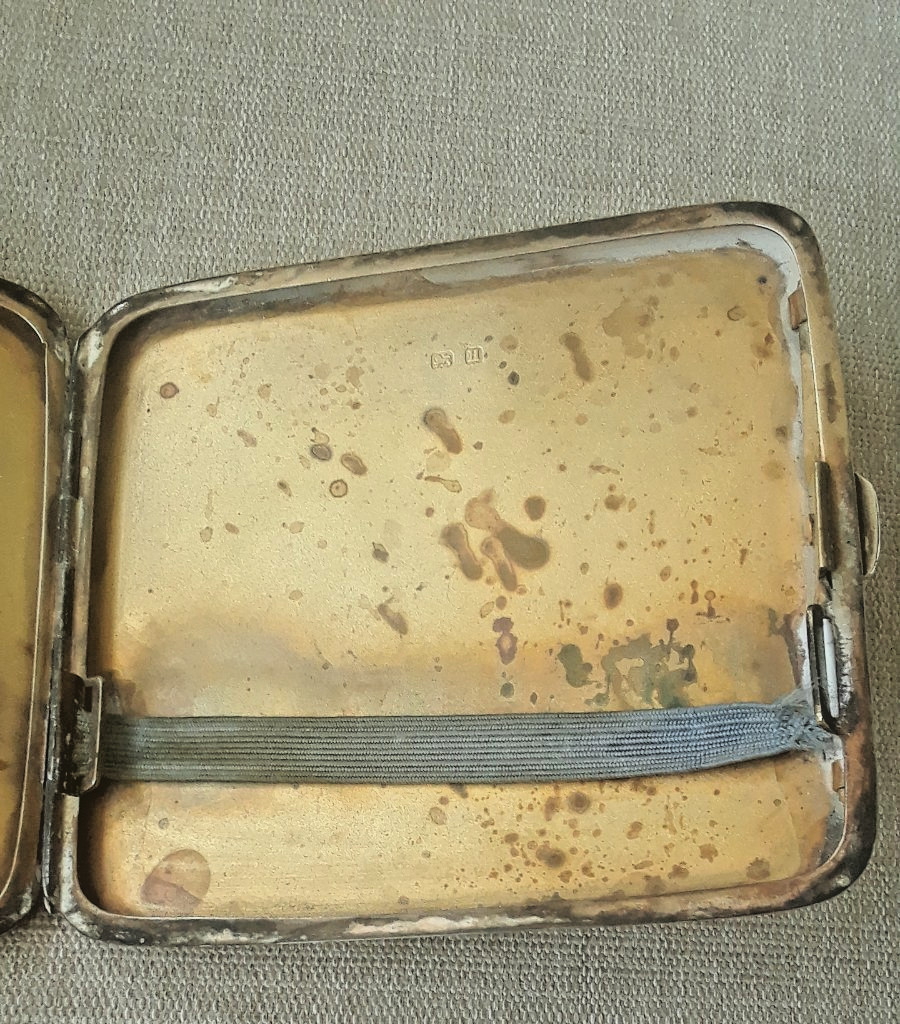 Substantial British Classic Art Deco Sterling Silver Cigarette Case 117 grams