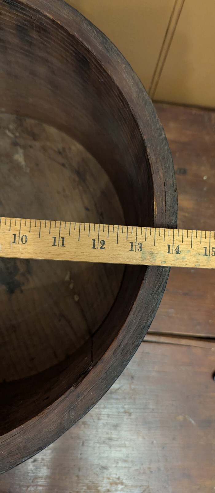 BEST Antique Wood Grain MEASURE Signed MADE FOR CH & ES GOLDBERG by E.B. FRYE NH
