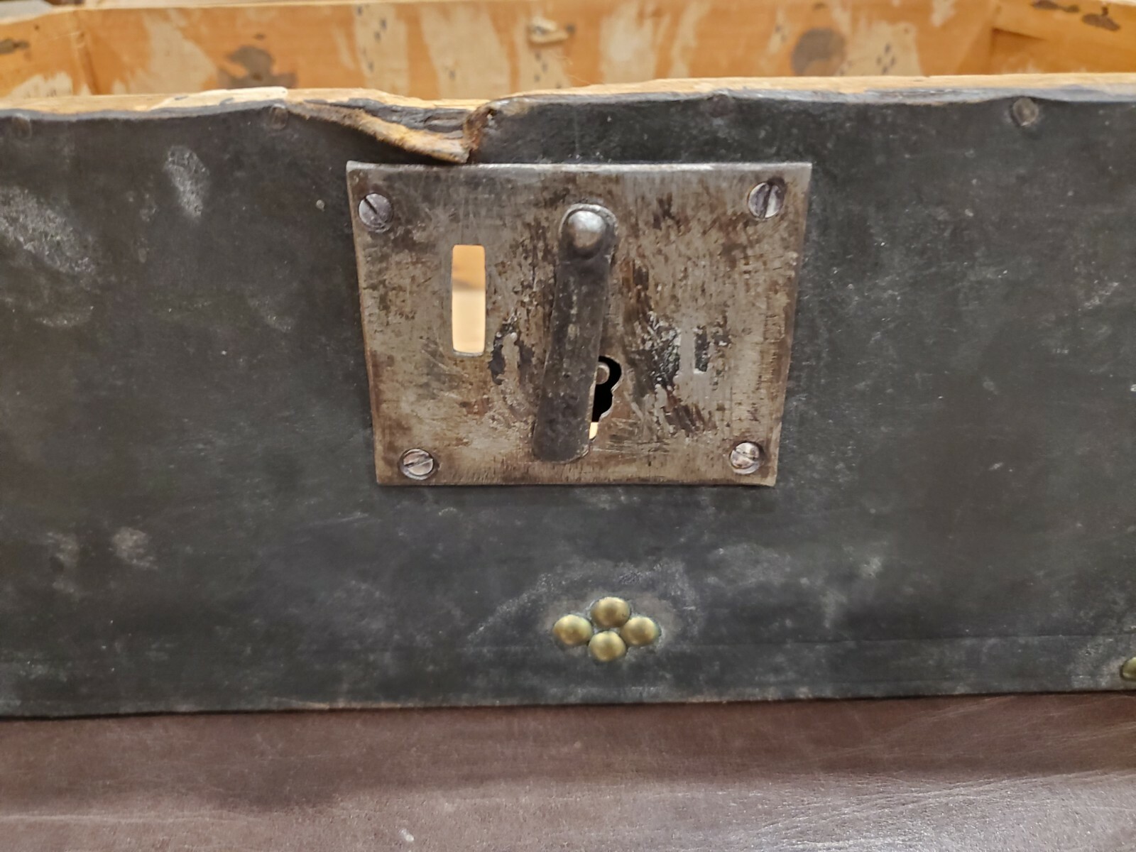 Antique Leather Box Horace Rice Harness Maker No 30 Hanover Street Boston