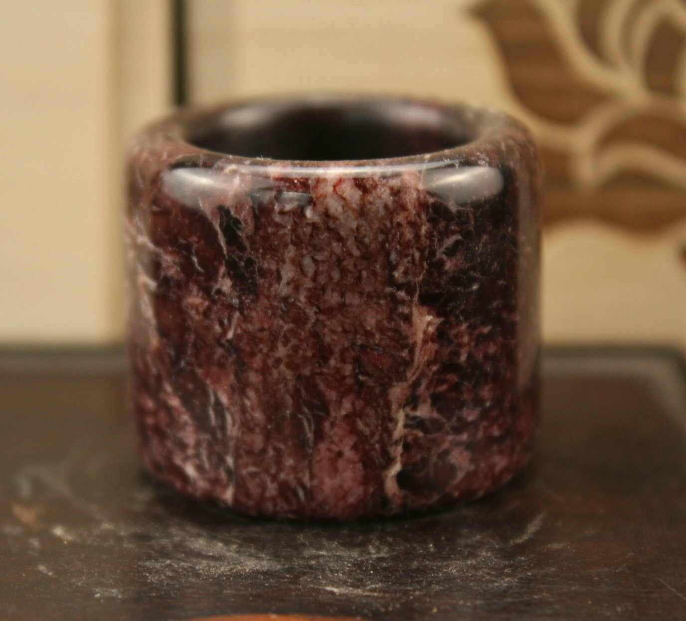 2.4 cm China red jade Ring Thumb ring natural Jade Ring A 22