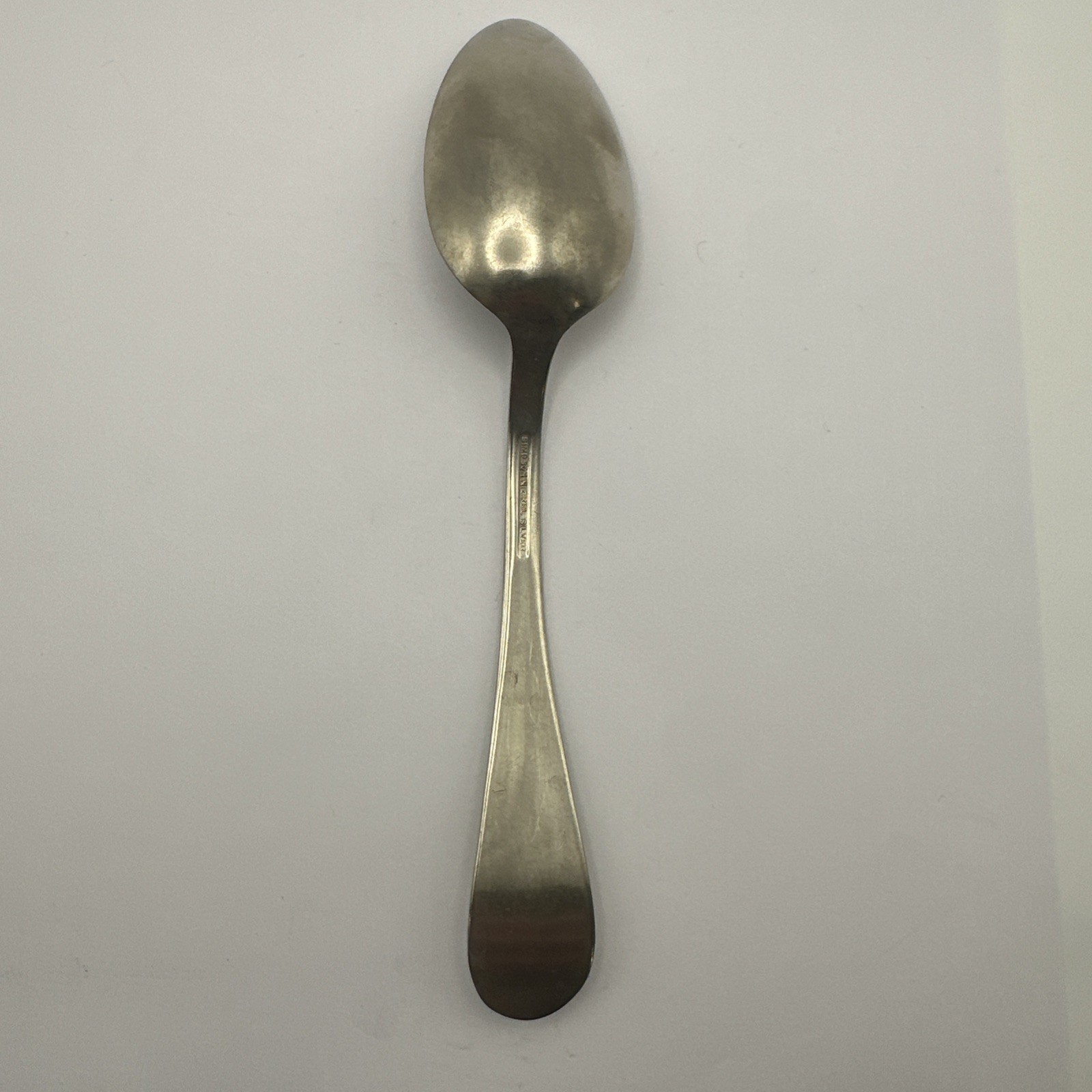 Simpson Nickel Silver Dinner Spoon Windsor Pattern 7 5/8″ Vintage MCM