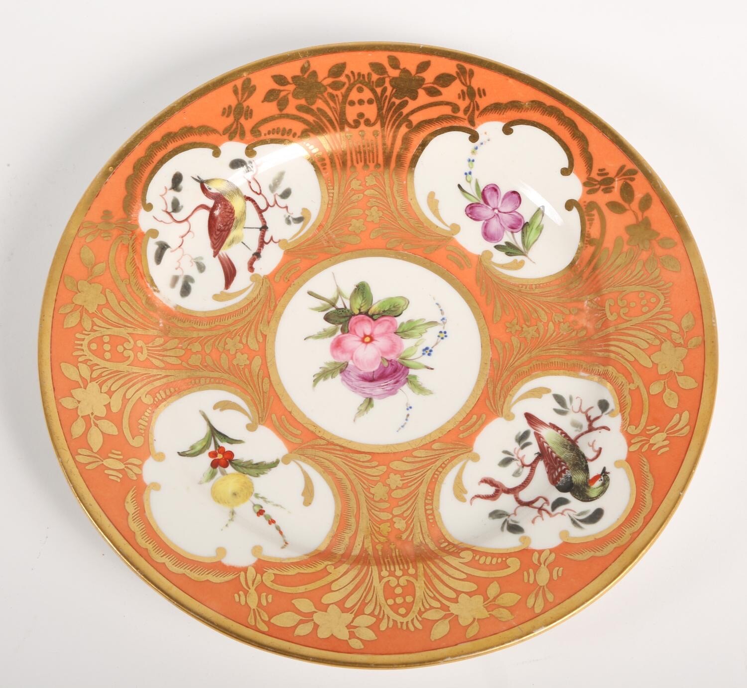 1 Of 2 English Coalport 8.1/4” Plates Circa 1810 Property Of Anne Eisenhower