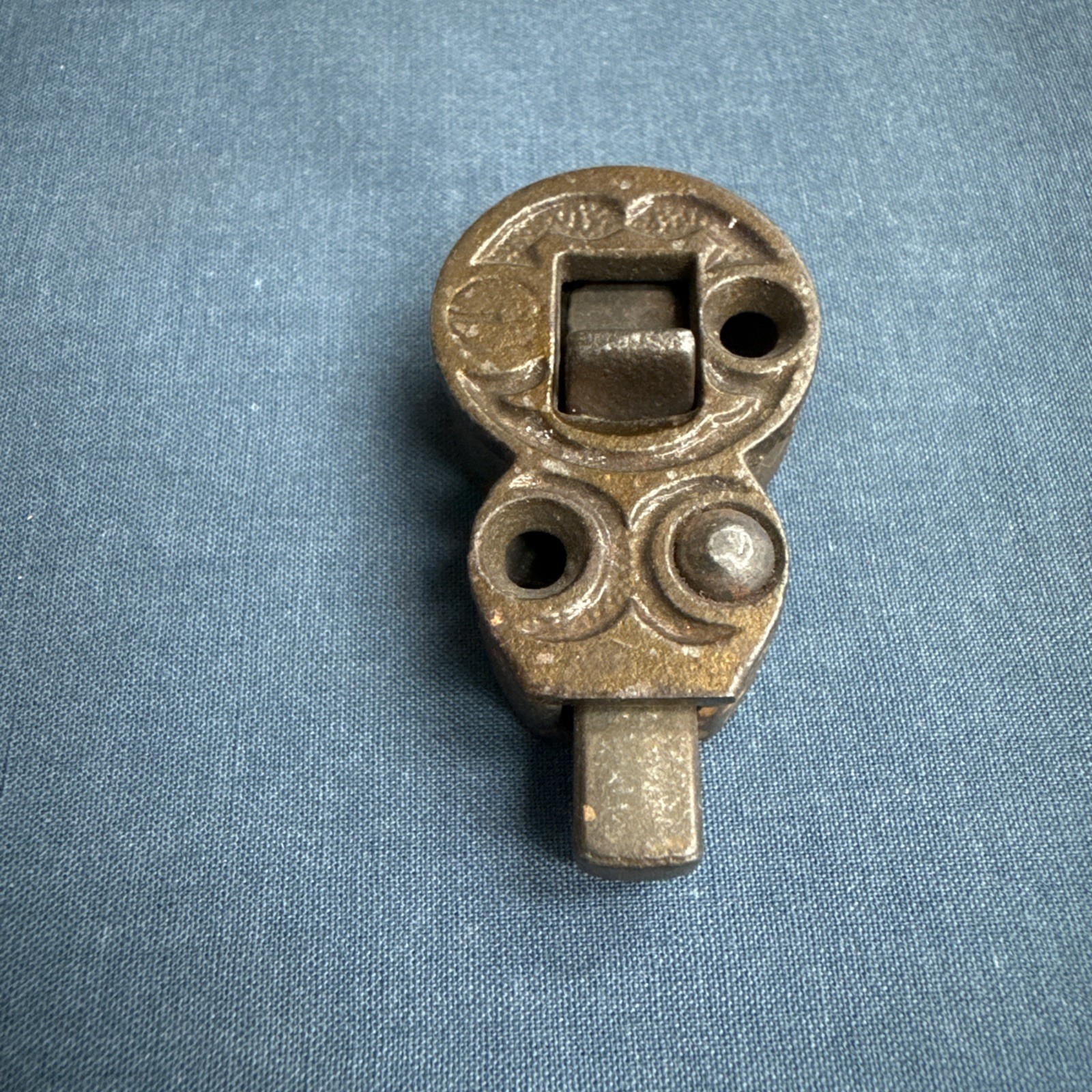 6 Vintage Antique Eastlake Style Spring Loaded Slide Cabinet Cupboard Latch Bolt