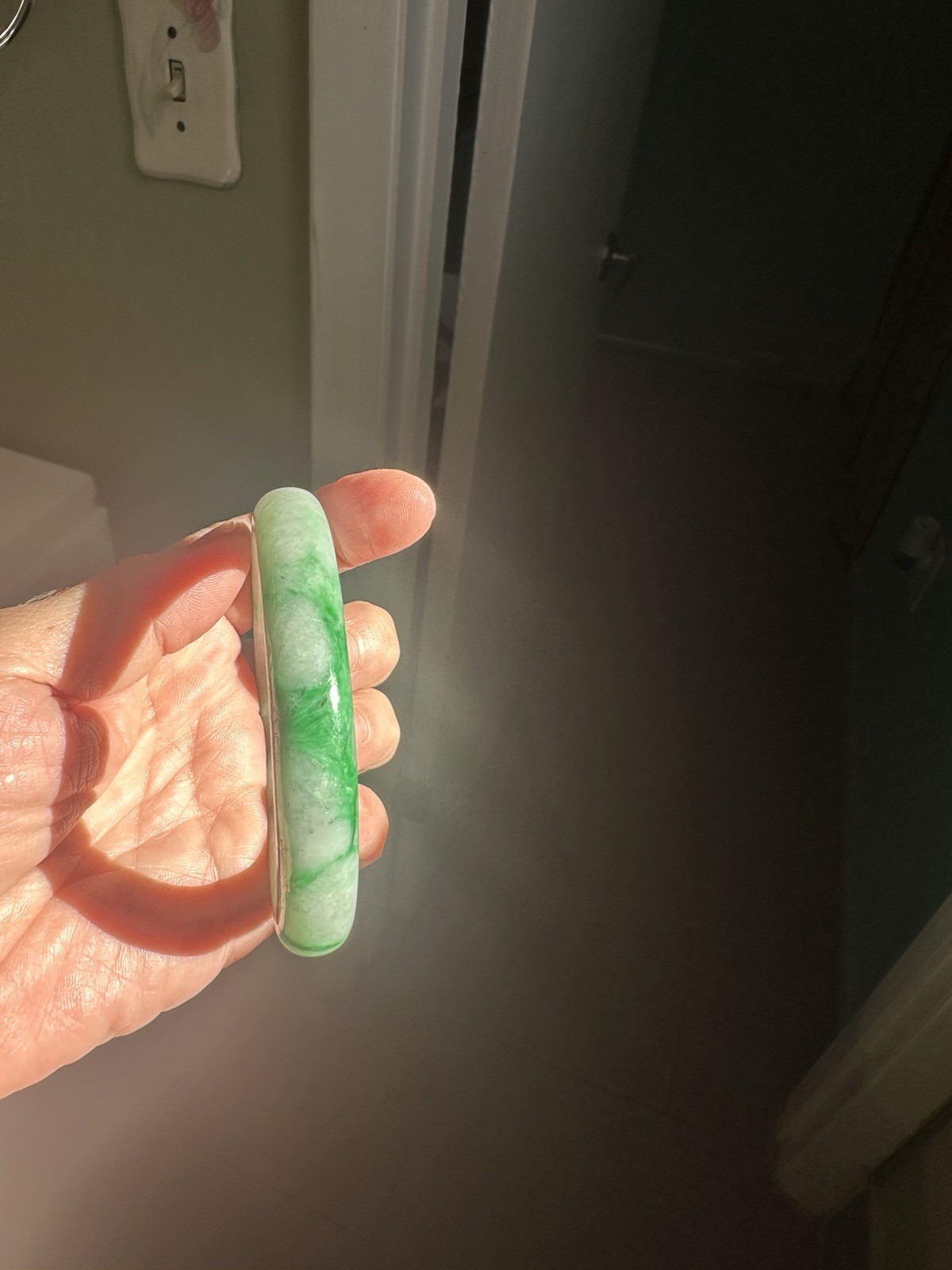 天然翡翠手镯 创汇期 Natural jadeite bangle, foreign exchange earnings