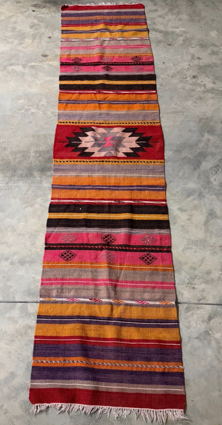 Unique Rug – Kilim Anatolian Runner Handmade Turkish 2×8.6ft
