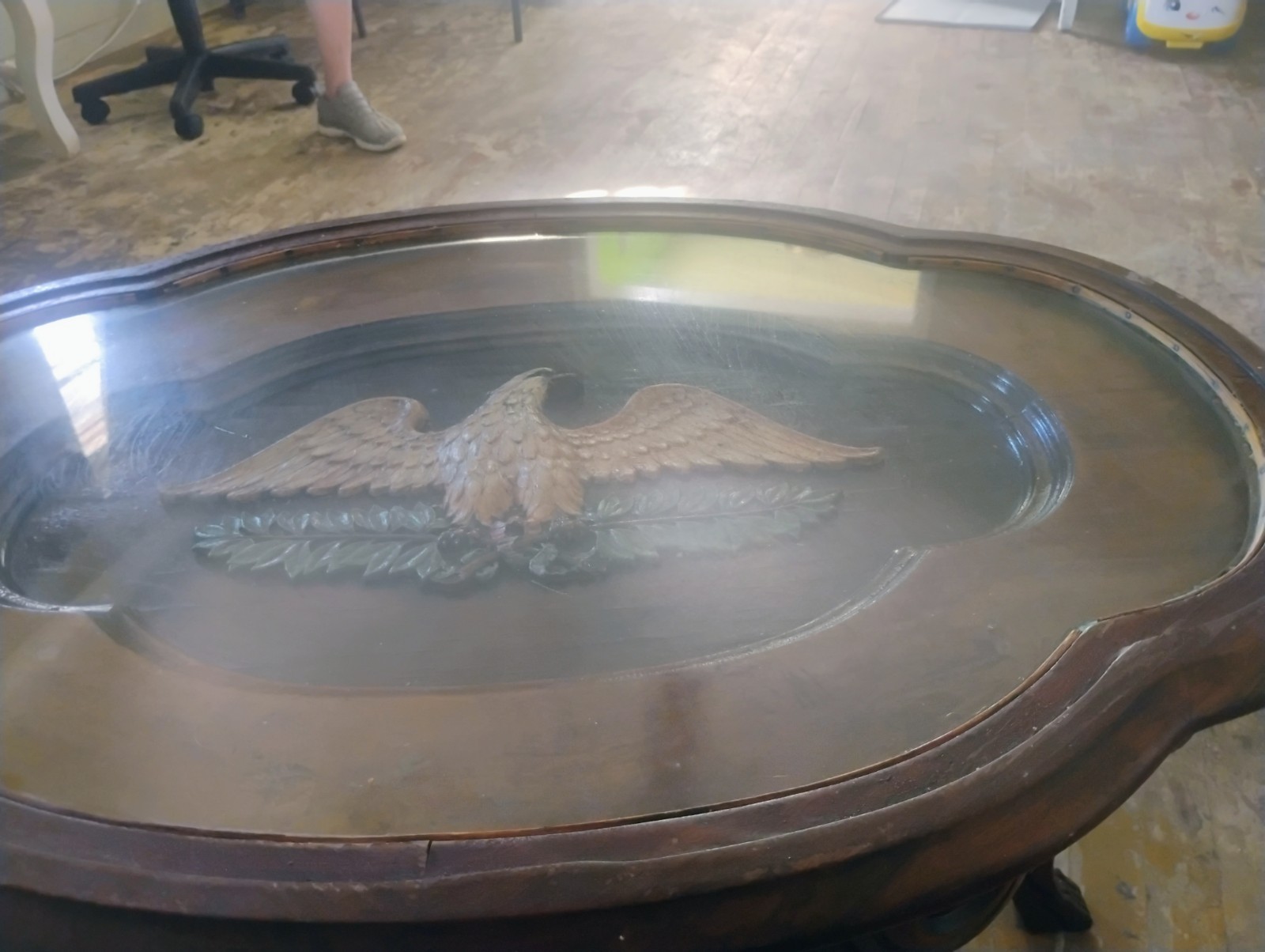 antique oval coffee table 1930