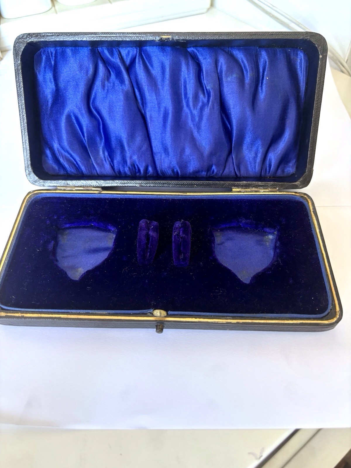 Full Set Edwardian Silver Salts & Spoons Fitted Case 1904 WILLIAM HENRY LEATHER