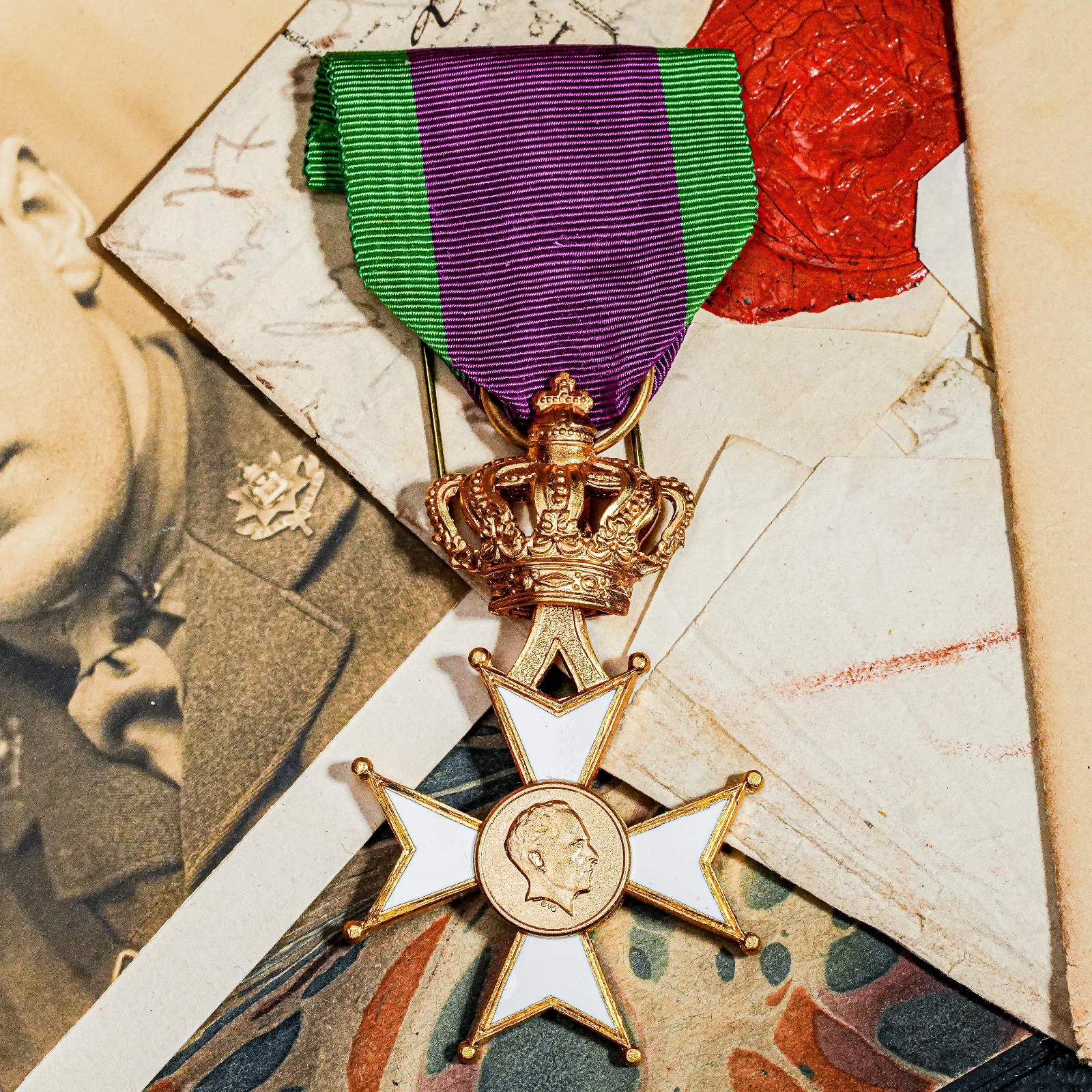 Nice Antique Belgium Medal Knights Cross for Veterans of Leopold III WWII Era