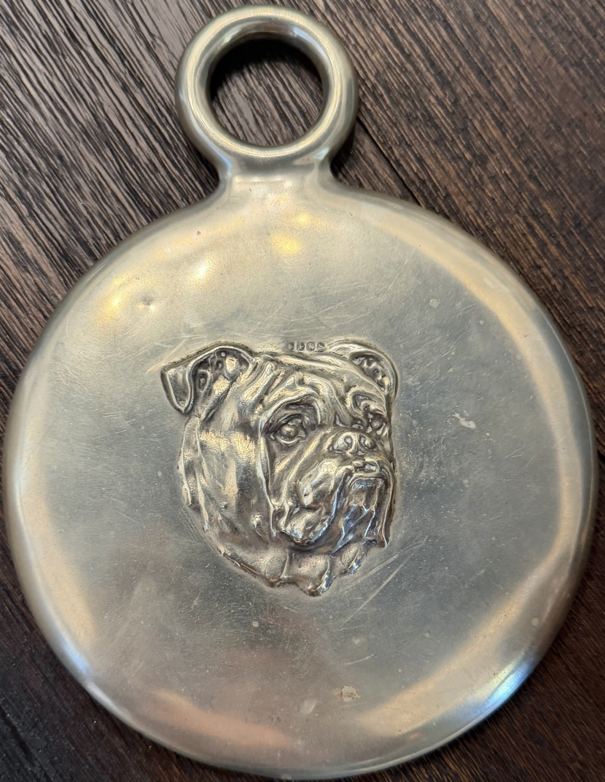 Vintage 1930’s Hand Mirror(EPNS)with Repo User Bulldog
