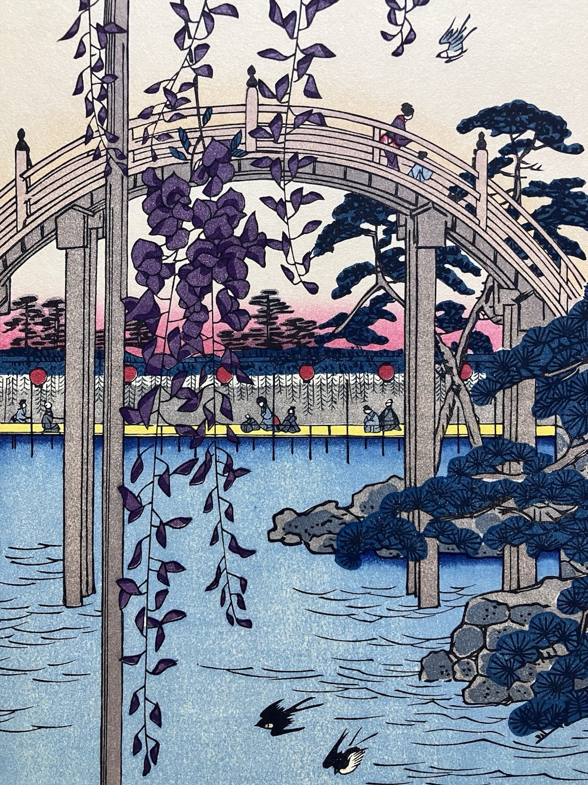 Hiroshige Utagawa Ukiyo-e Woodblock Print “100 Famous Views of Edo/Kameido”