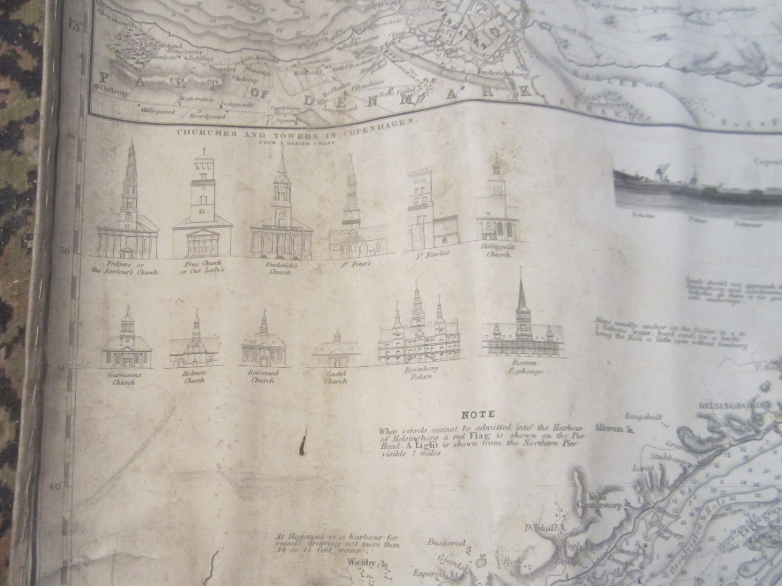 1860 Blueback Chart — COPENHAGEN, MALMO, Oresund — JAMES IMRAY, Gustaf Klint
