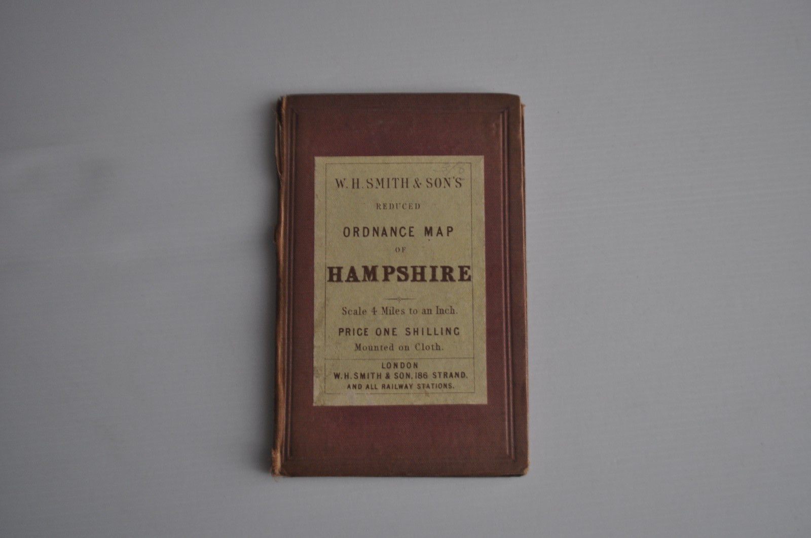 W. H Smith Reduced Ordnance Map of Hampshire Early 1880s