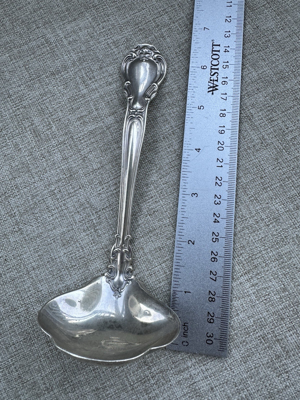 Chantilly by Gorham Sterling Silver Oyster Ladle with Scalloped Bowl, 6.5 In