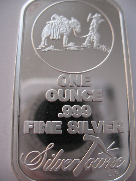 1-OZ SILVERTOWNE MINT MULE & PROSPECTOR NEW .999 PURE SILVER BULLION BARTER