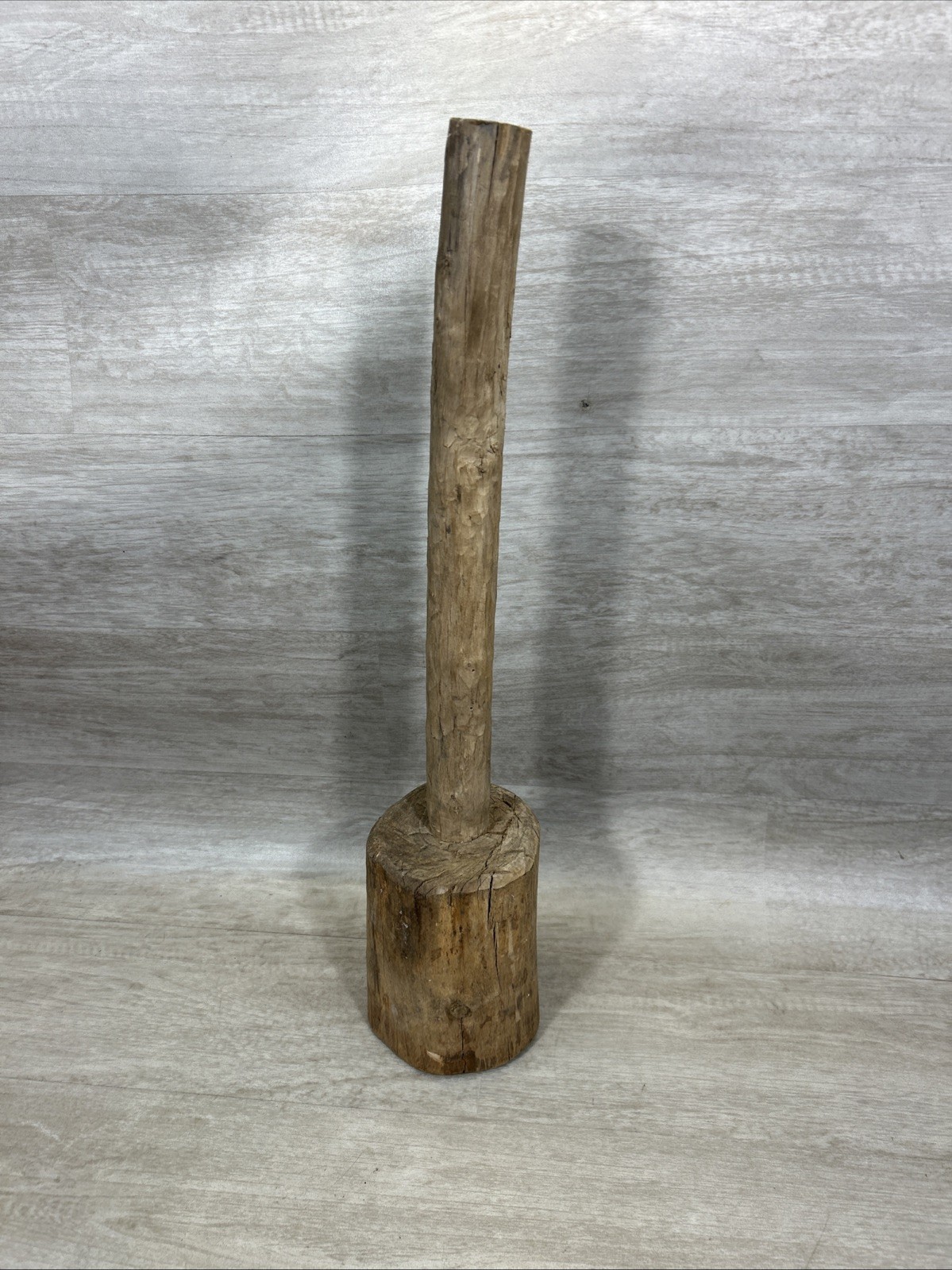 Antique Primitive Sauerkraut Stomper Wood Wooden Pounder Potato Masher 22.5 INCH