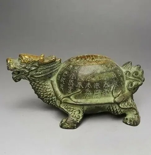 Bronze Feng Shui Dragon Turtle Tortoise Chinese Artifact Tibet 14th century
