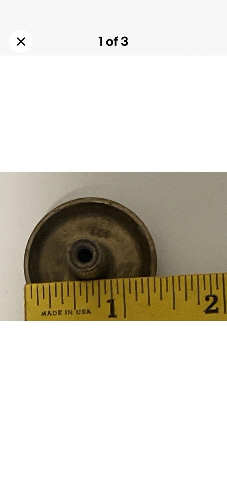 6 Vintage Brass Bullseye Knobs (screws Included) Drawer Cabinet Hardware
