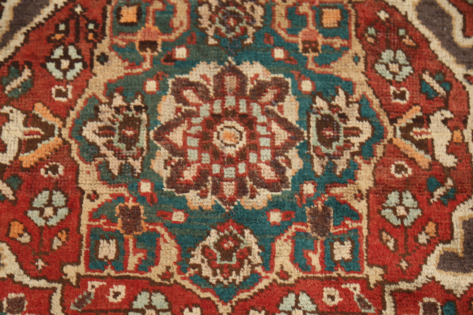 Vintage Rust Wool Hand-made Traditional Tribal Geometric Runner Rug 3×11 Carpet