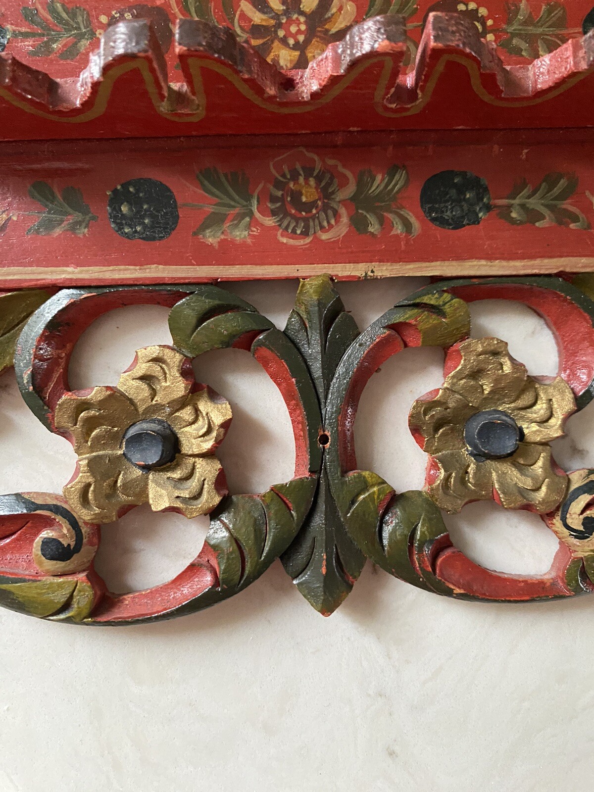 Hindeloopen Painted Spoon/Pipe Rack, circa 1890