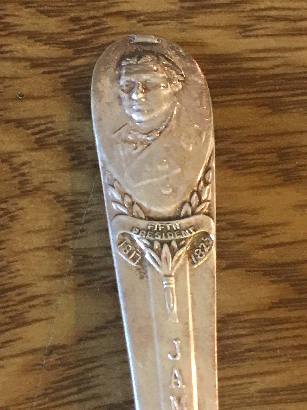 Wm Rogers Mfg Co Commemorative 6″ Silver Plated Spoon President James Monroe