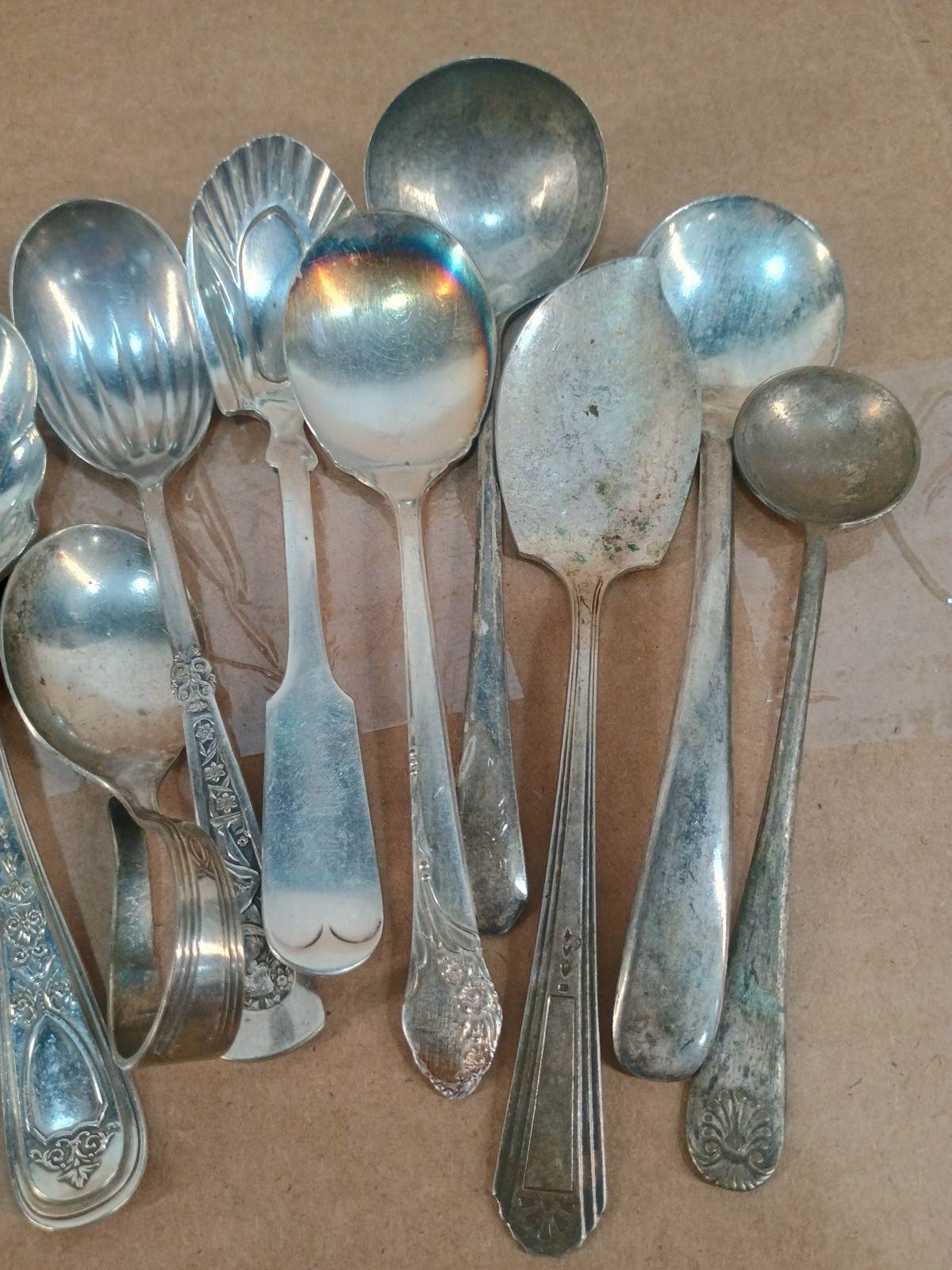 16 Assorted Styles Silver Plated Spoons Rogers Oneida Paragon Wilcox