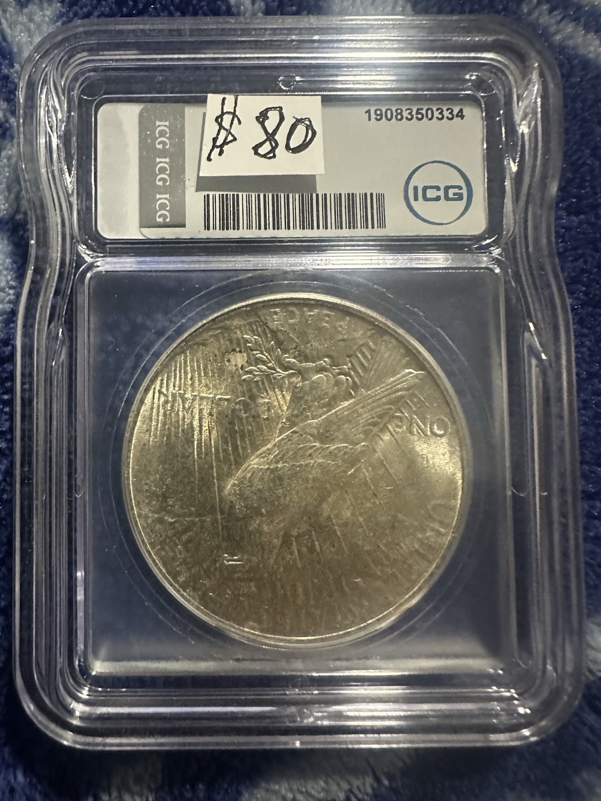 1924-P Peace Silver Dollar Coin ICG MS63 Nice Eye Appeal, Highly Collectible