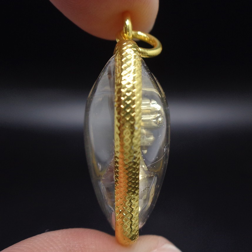 Garuda DEVA Gold Micron FRAME Pendant Talisman THAI AMULET BUDDHA