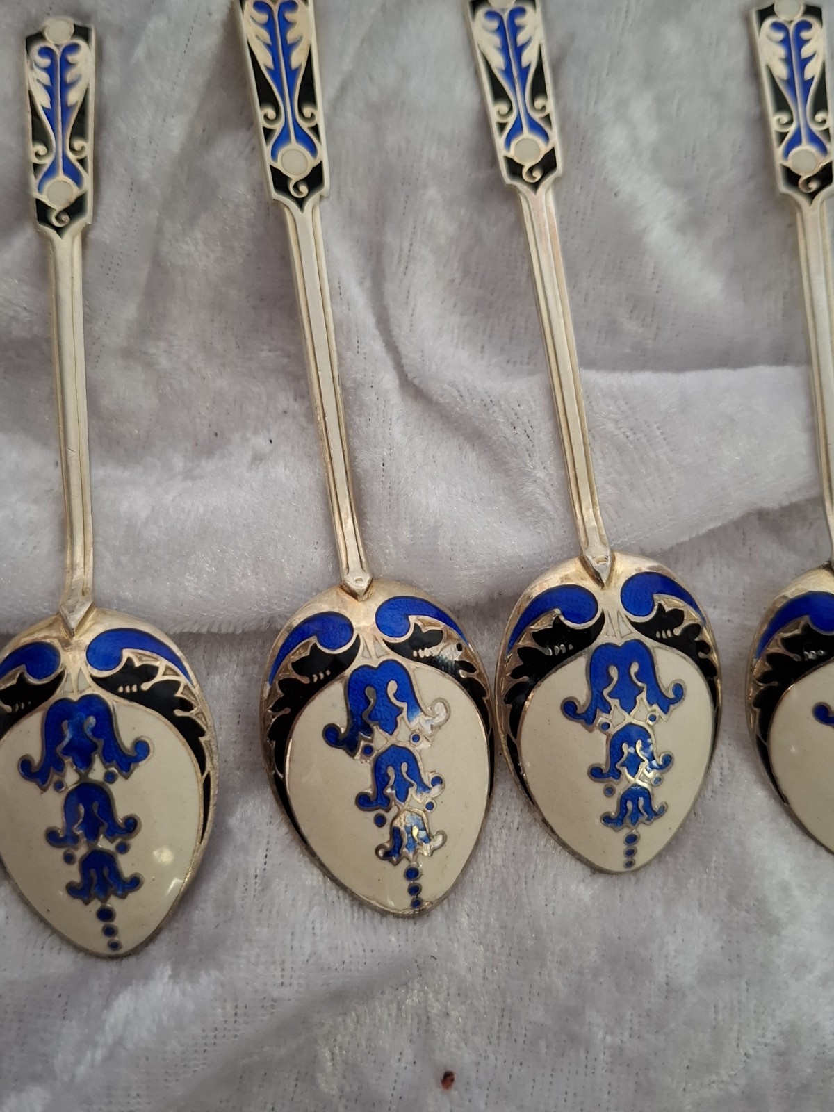 Silver enamel Teaspoons
