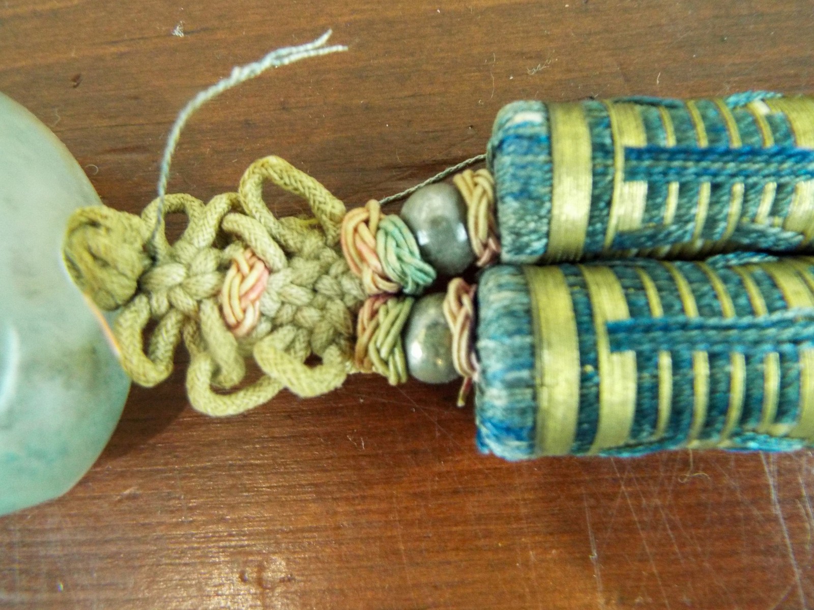 Vintage Reverse Painted Peking Glass Prayer Beads 5 Large 1.5″ Unique Jewelry