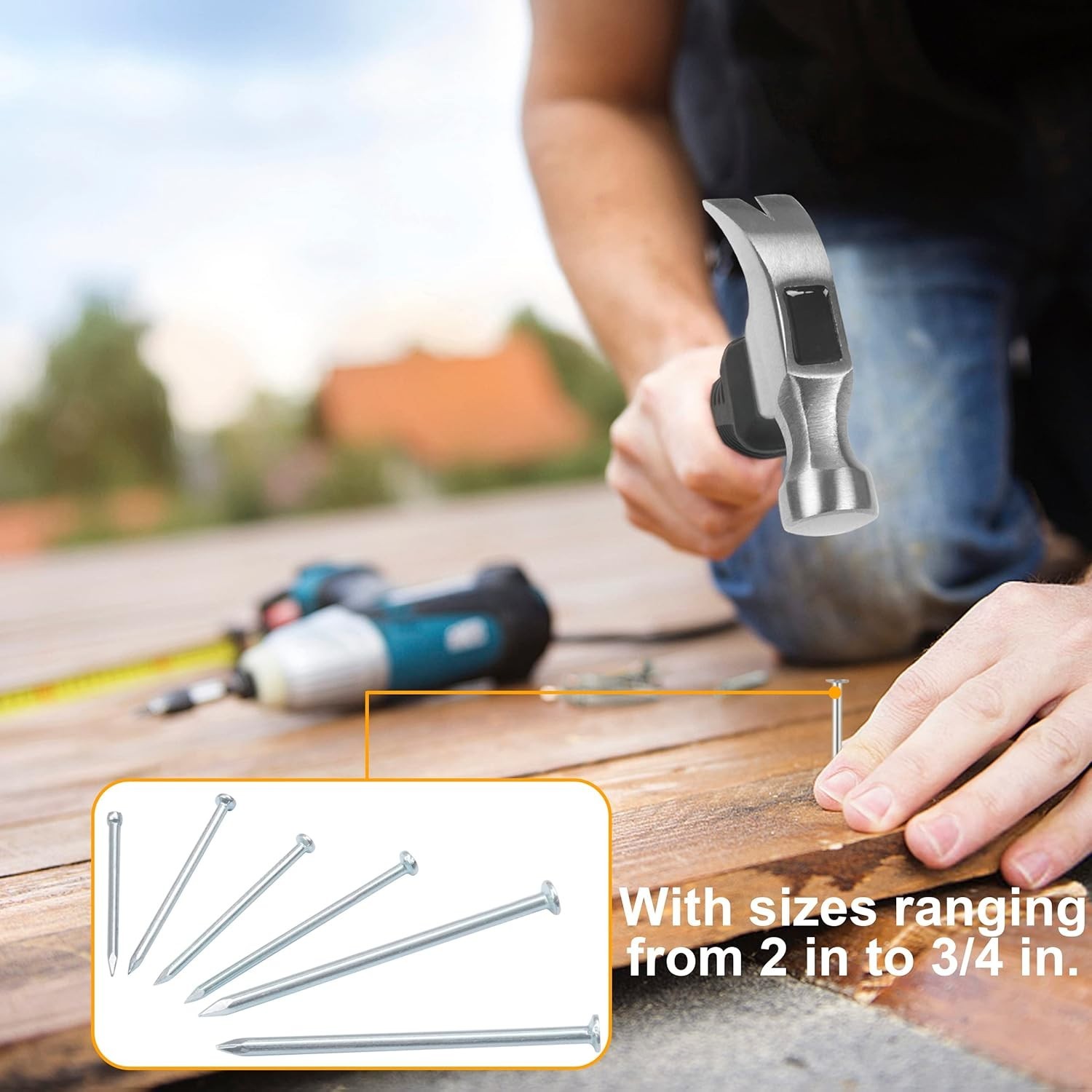 Versatile 700pc Picture Hanging Kit with Galvanized Finish Nails and Organizer