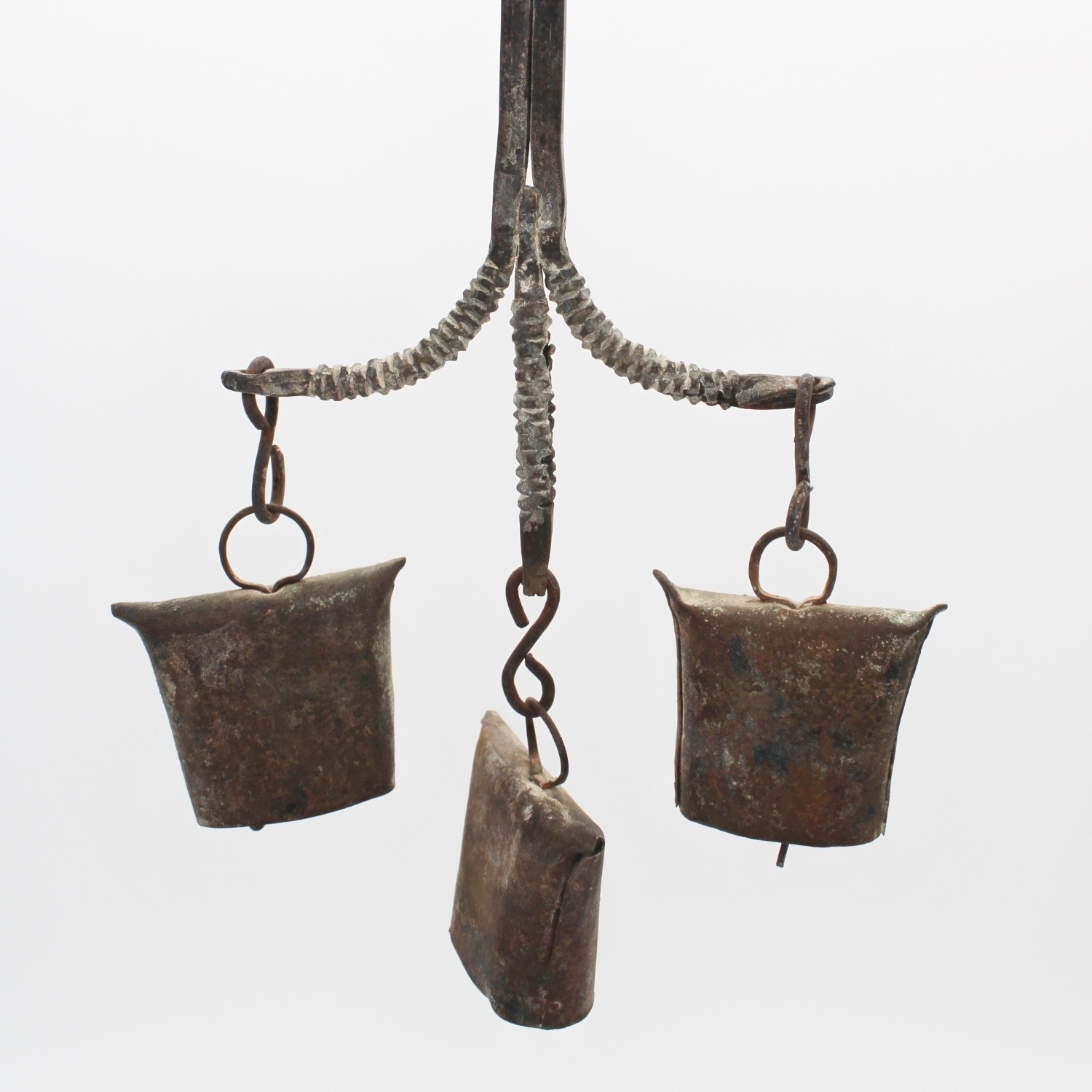 Antique Hand-Forged Cow/Sheep Bells Primitive Chicken-Foot Chimes Rustic Farm
