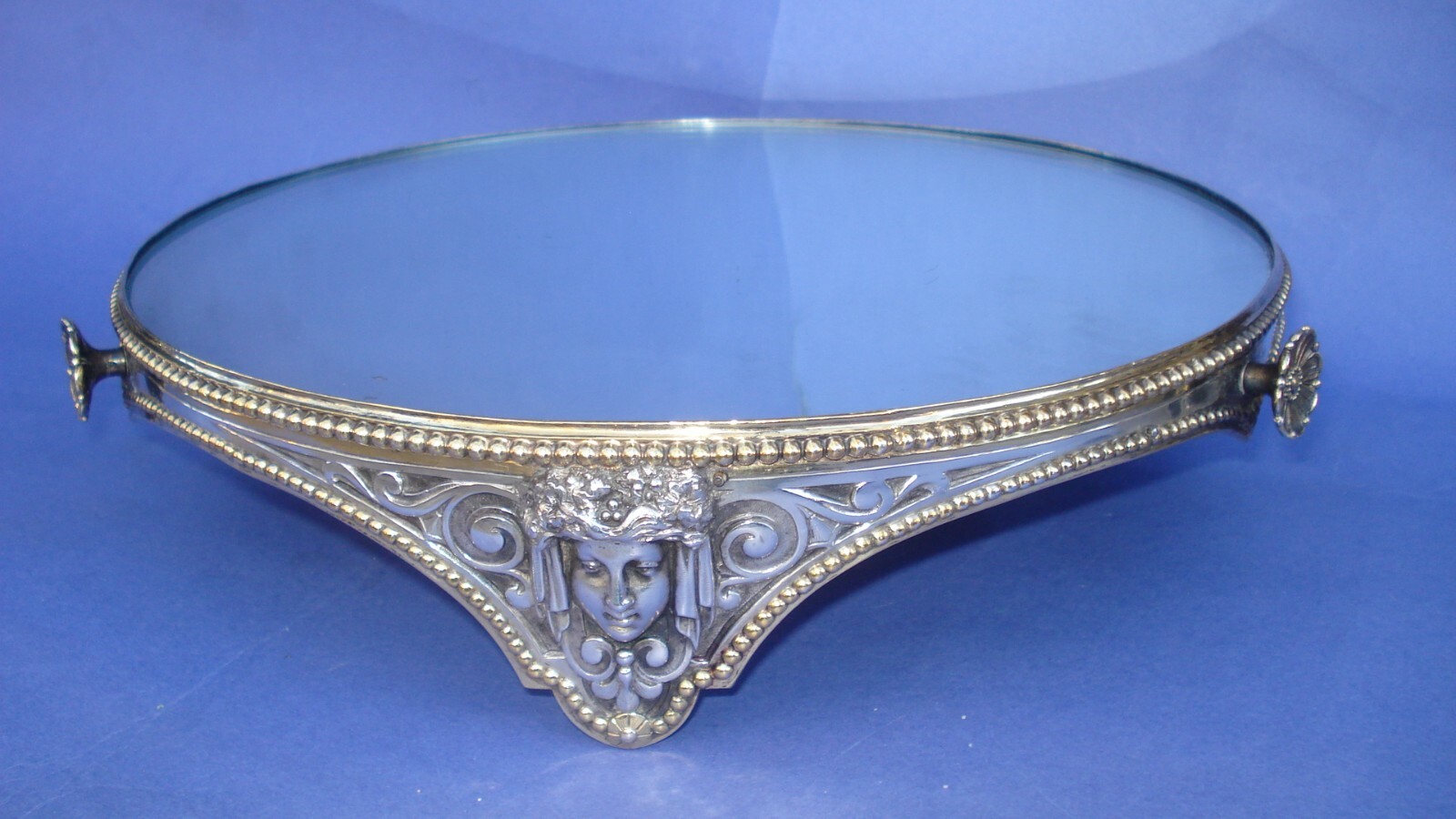 19th Century English Sterling & Gilt – Greek Revival Three Footed Table Plateau