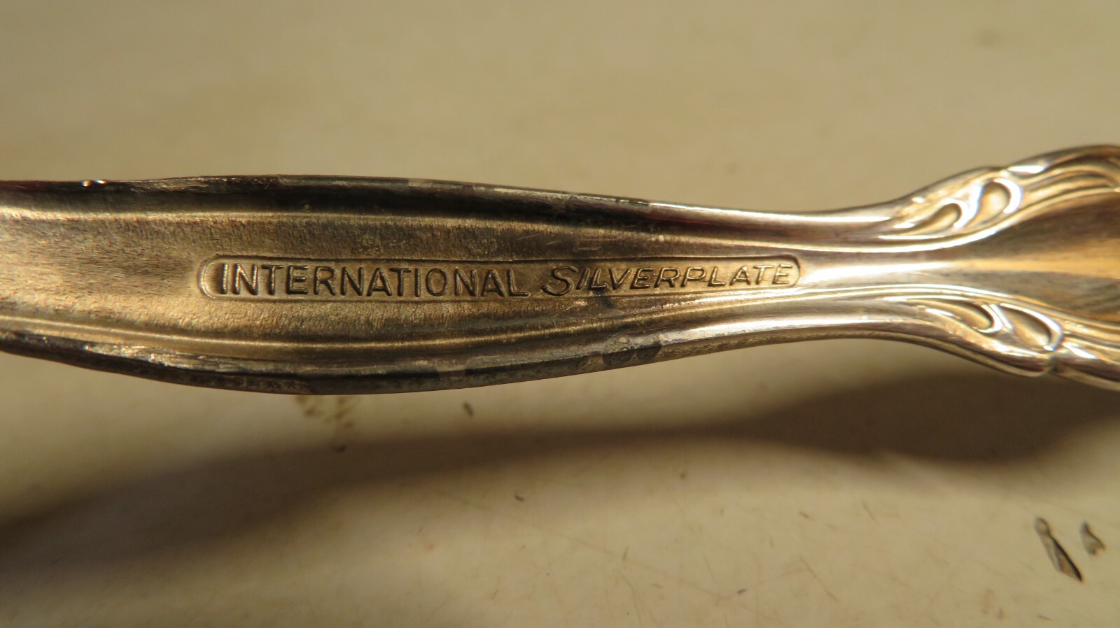 INTERNATIONAL Interlude Silverplate 1971 Solid Shell Casserole Spoon Serving Lg
