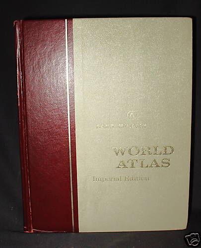 RAND McNALLY WORLD ATLAS, Imperial Edition, VINTAGE 1968, illustrated