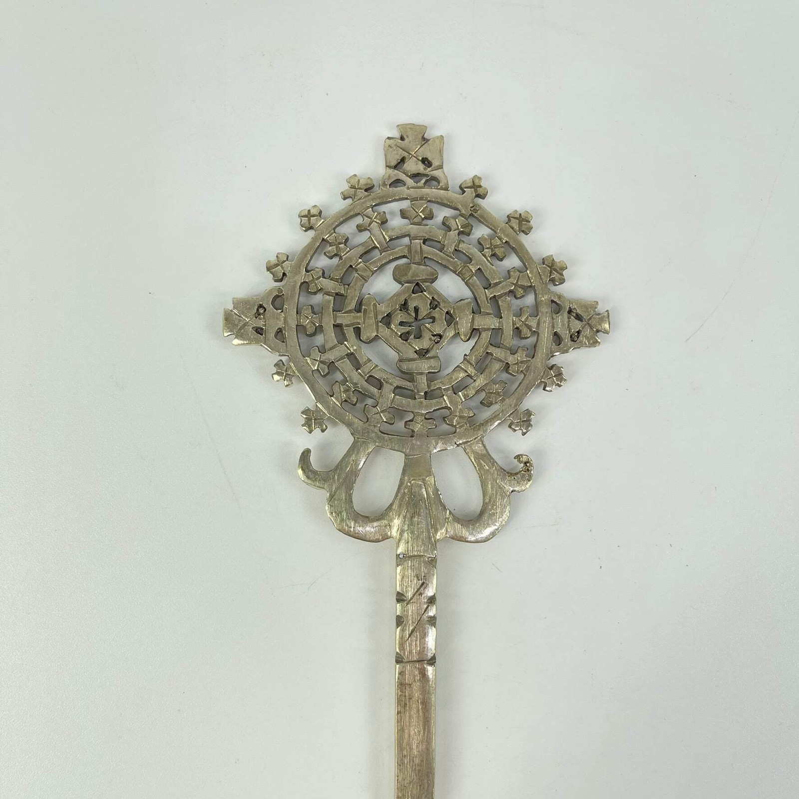 Silver Colored Coptic Hand Cross Ethiopia