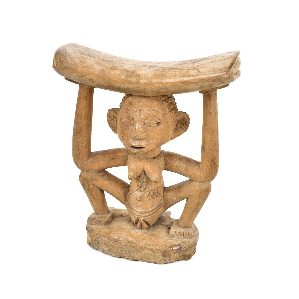 Luba Figural Headrest Wood Congo