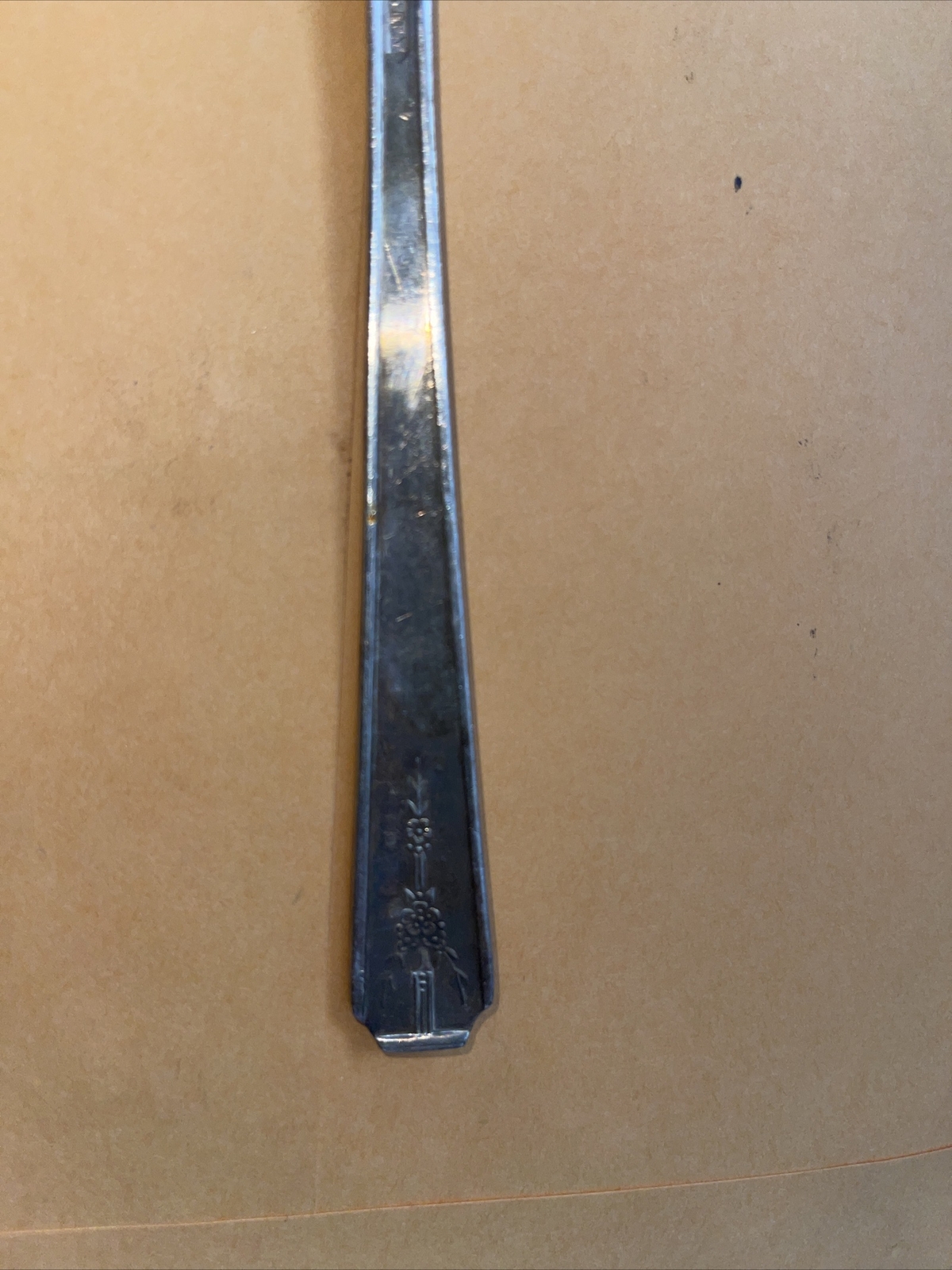 Silver Plate Pie Cake Server Community Plate Flower Print