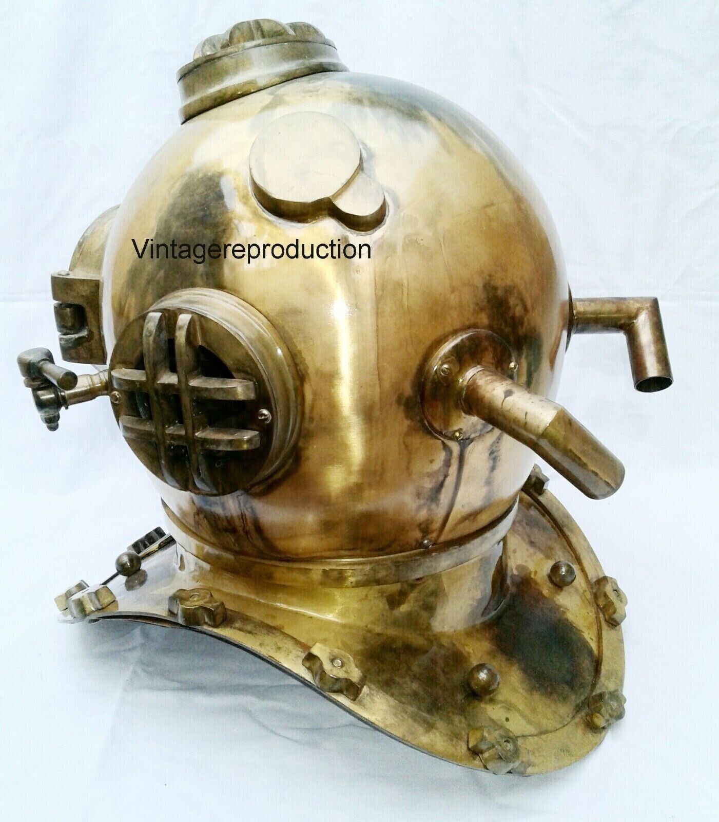 Diving Divers Helmet US Navy Mark V Deep Marine Antique Scuba Boston 18″ Helmet