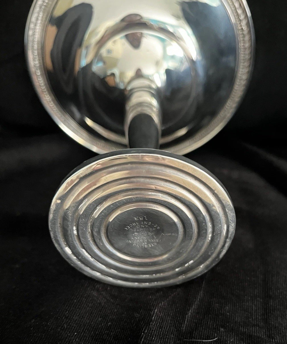 Frank M Whiting & Co Sterling Silver Weighted Compote Pedestal Candy Nut Dish