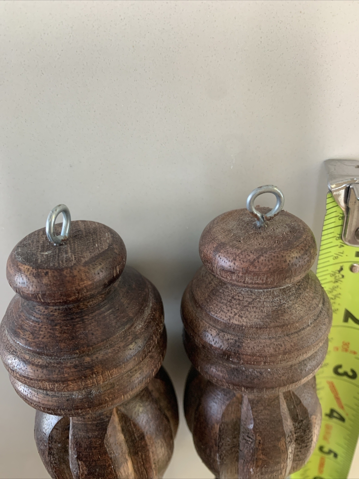2 – Wood Finials Post cap Bed Furniture Stair Decor FREE SHIP